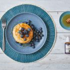 honey drizzled pancakes